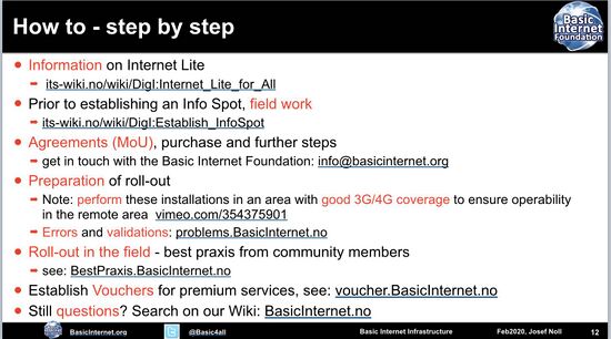 How to establish an info spot