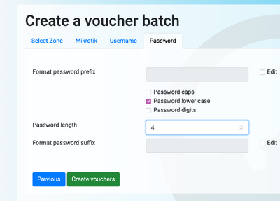 Passwd for Voucher